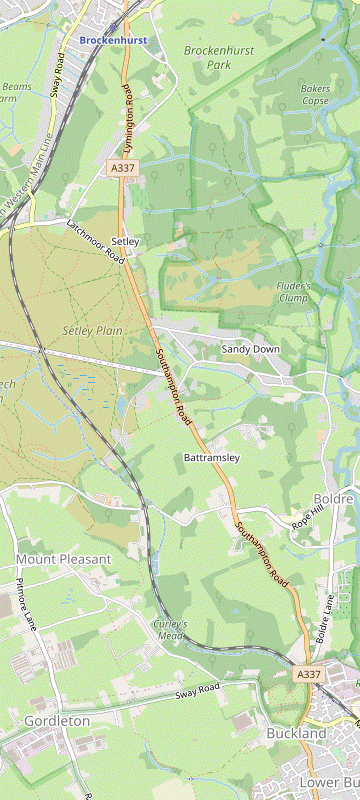 Walk Map 1: Brockenhurst to Yaldhurst