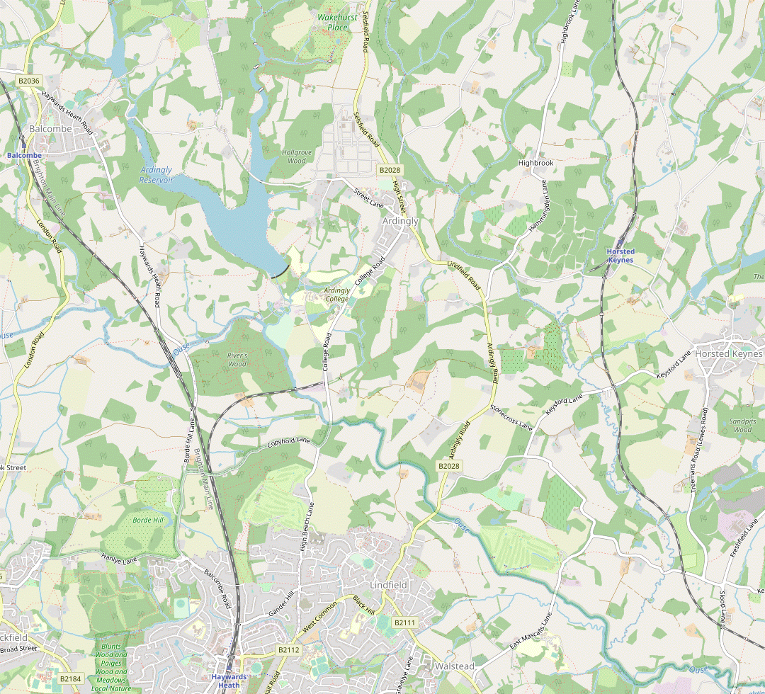 Walk Map: Haywards Heath to Balcombe, via Ardingly