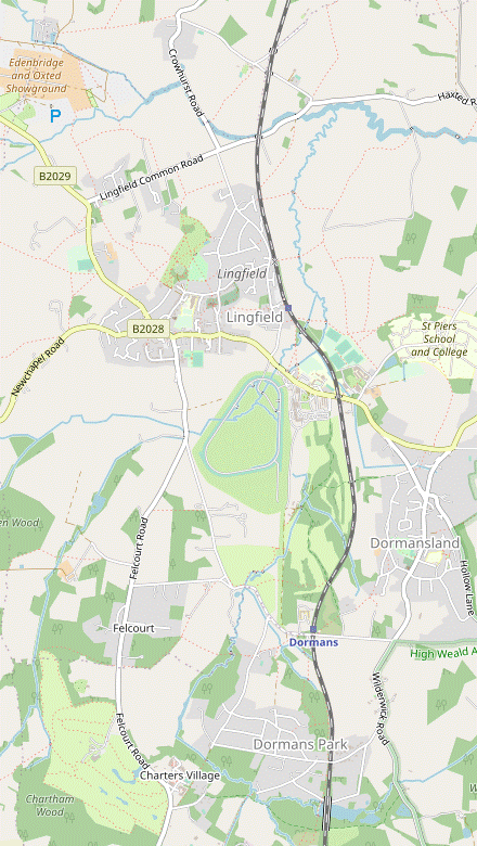 Walk Map: Dormans to Lingfield